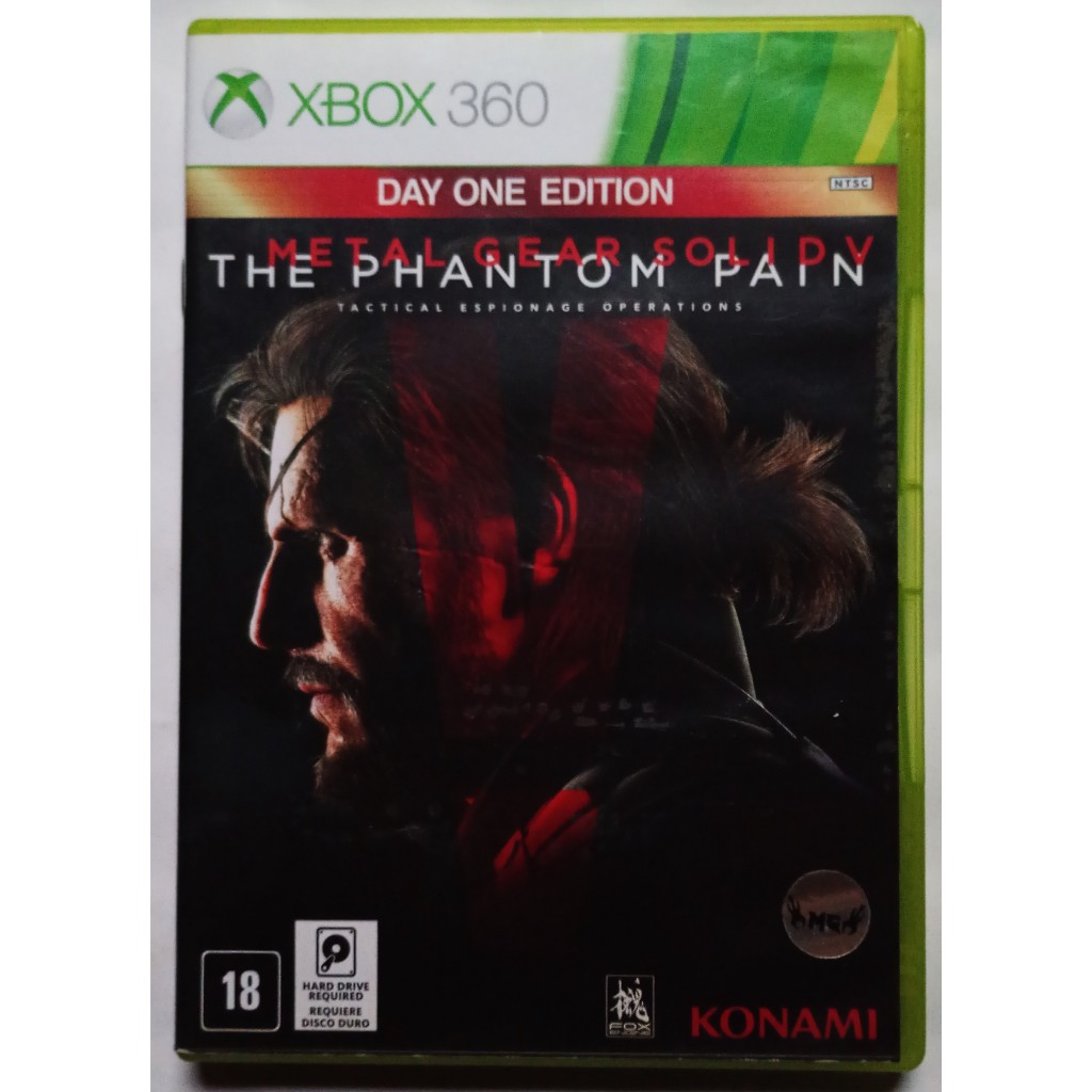 JOGO METAL GEAR SOLID V THE PHANTOM PAIN ORIGINAL XBOX 360 MIDIA FISICA CD.
