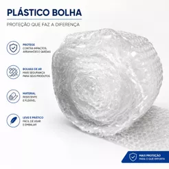 Plástico Bolha Colmeia 30cm x 10m Proteção Segura para Transporte