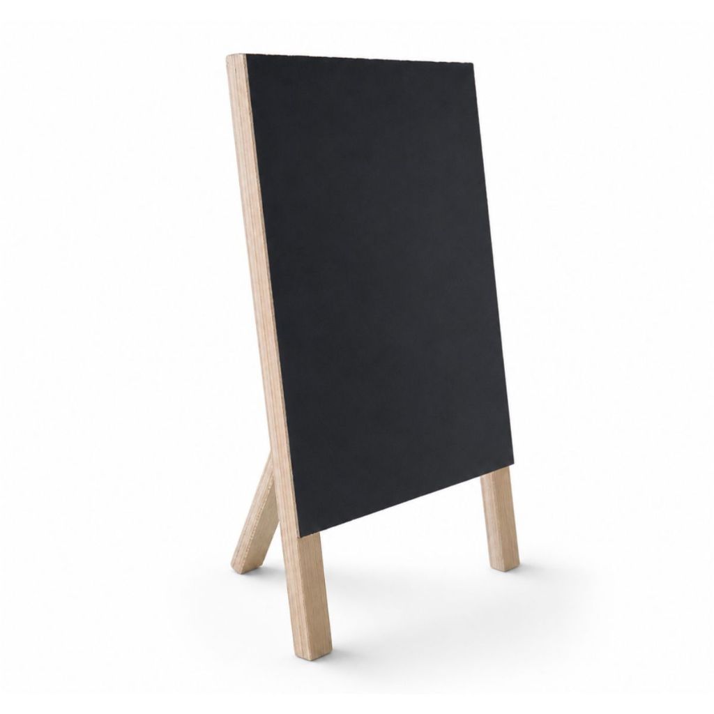 Mini Lousa Cavalete Tripé Preta 38x20cm Quadro Negro Provençal Madeira para Cardápio Promoção Balcão Loja