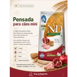 RAÇÃO CÃO N&D ANCESTRAL GRAIN MINI SENIOR FRANGO E ROMÃ 2,5 KG