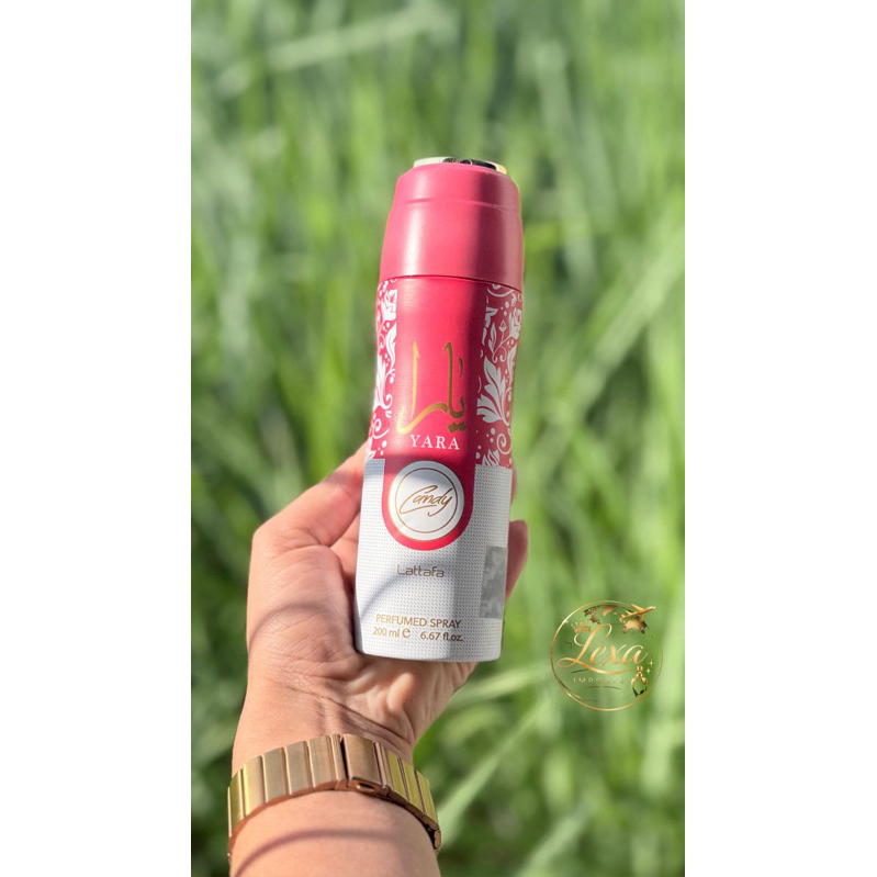Desodorante Body Spray Lattafa Yara Candy Feminino 200ml Importados / Categoria Beleza e Cuidado Pessoal > Perfumes e fr