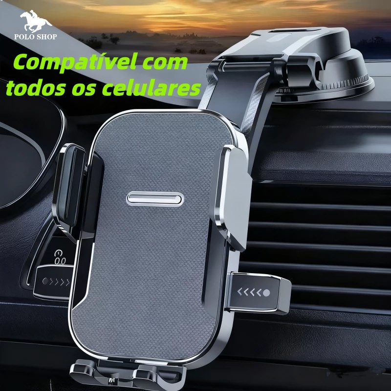 Suporte para Celular no Carro - Fixação Forte e Antivibração, Universal para Todos os Modelos