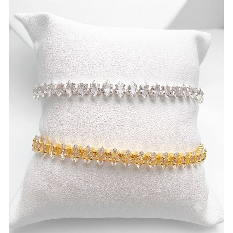 Pulseira Riviera Navete, folheado ouro 18k  ou prata 925