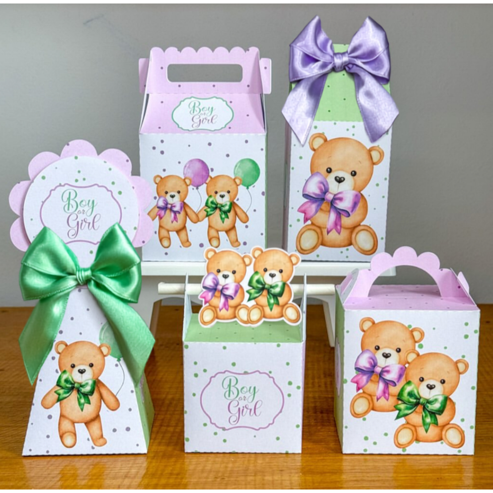 Personalizados CHÁ DE BEBE ROXO E LILÁS (PEGUE E MONTE) |  Kit Festa Personalizadas Lembrancinhas e Mimos