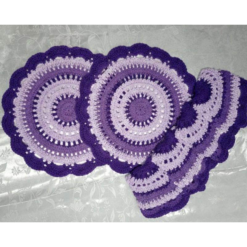 Sousplat Crochê Pares (fio 6, 35cm)