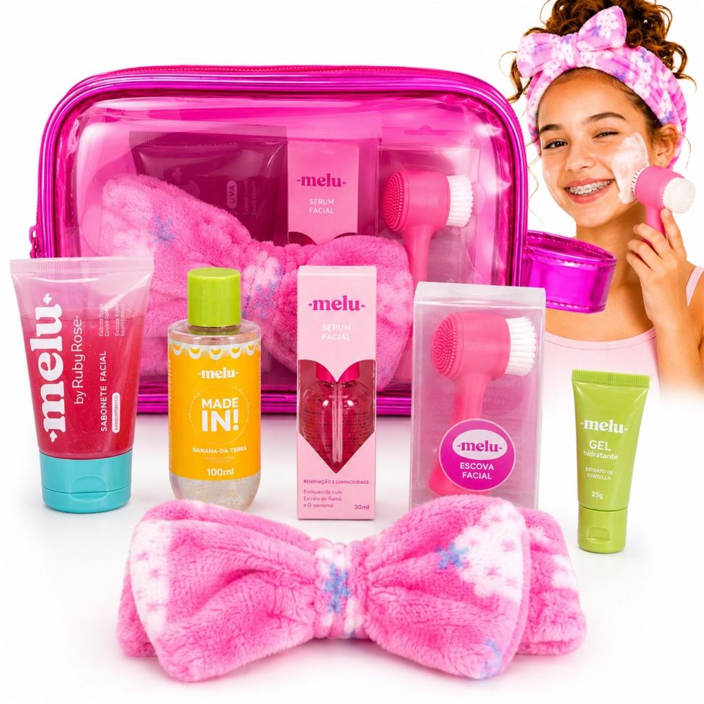 Kit Beleza Facial Melu Ruby Rose Presente Para Meninas