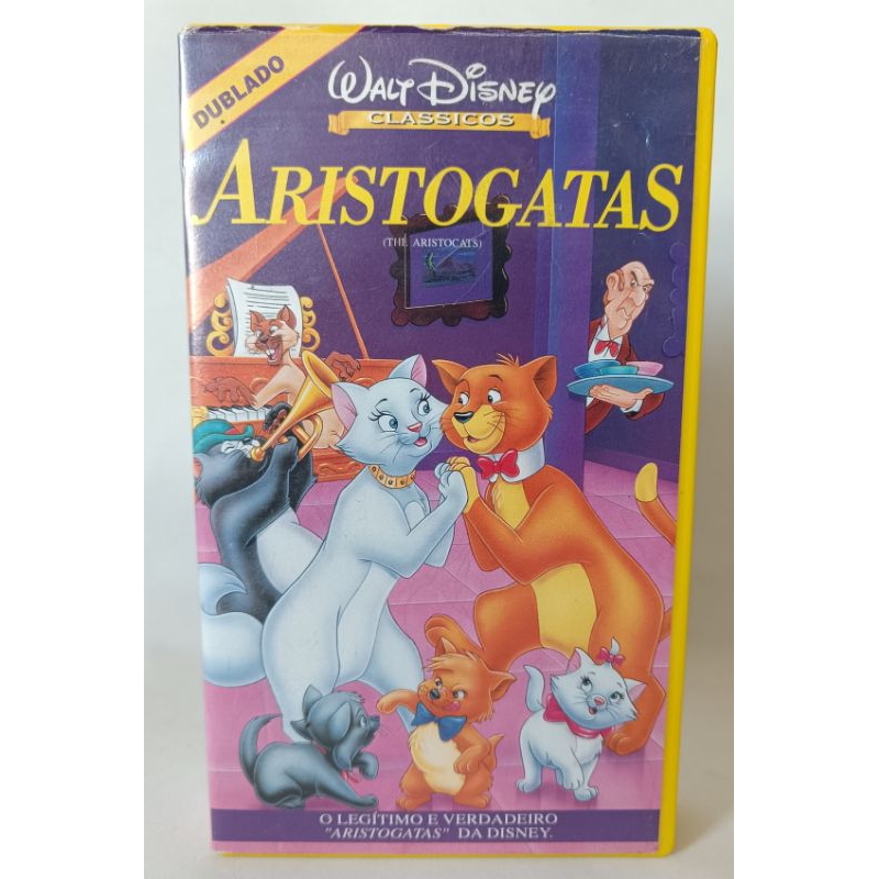VHS Aristogatas Dublado Walt Disney Clássicos filme desenho infantil clássico colecionador