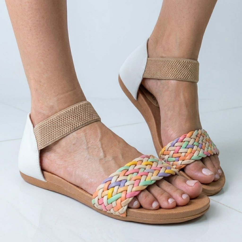 Sandália Rasteirinha Feminina Flat Ortopédica Anatômica Confortável Calce Fácil - Promoção !