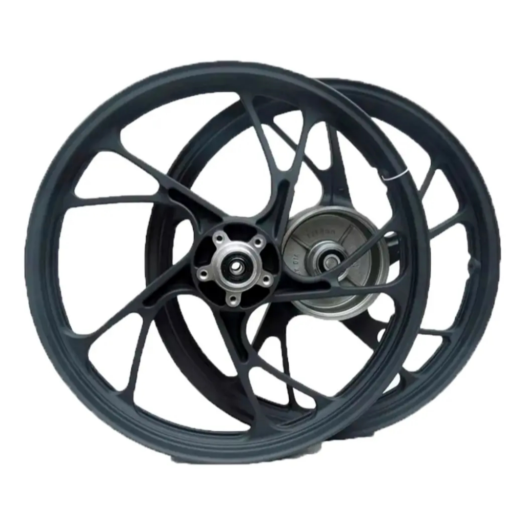 Par Roda Liga Leve Smart Fox Preta 5 Palitos Honda Titan Fan 150 2004 A 2013 Freio Disco Caracol