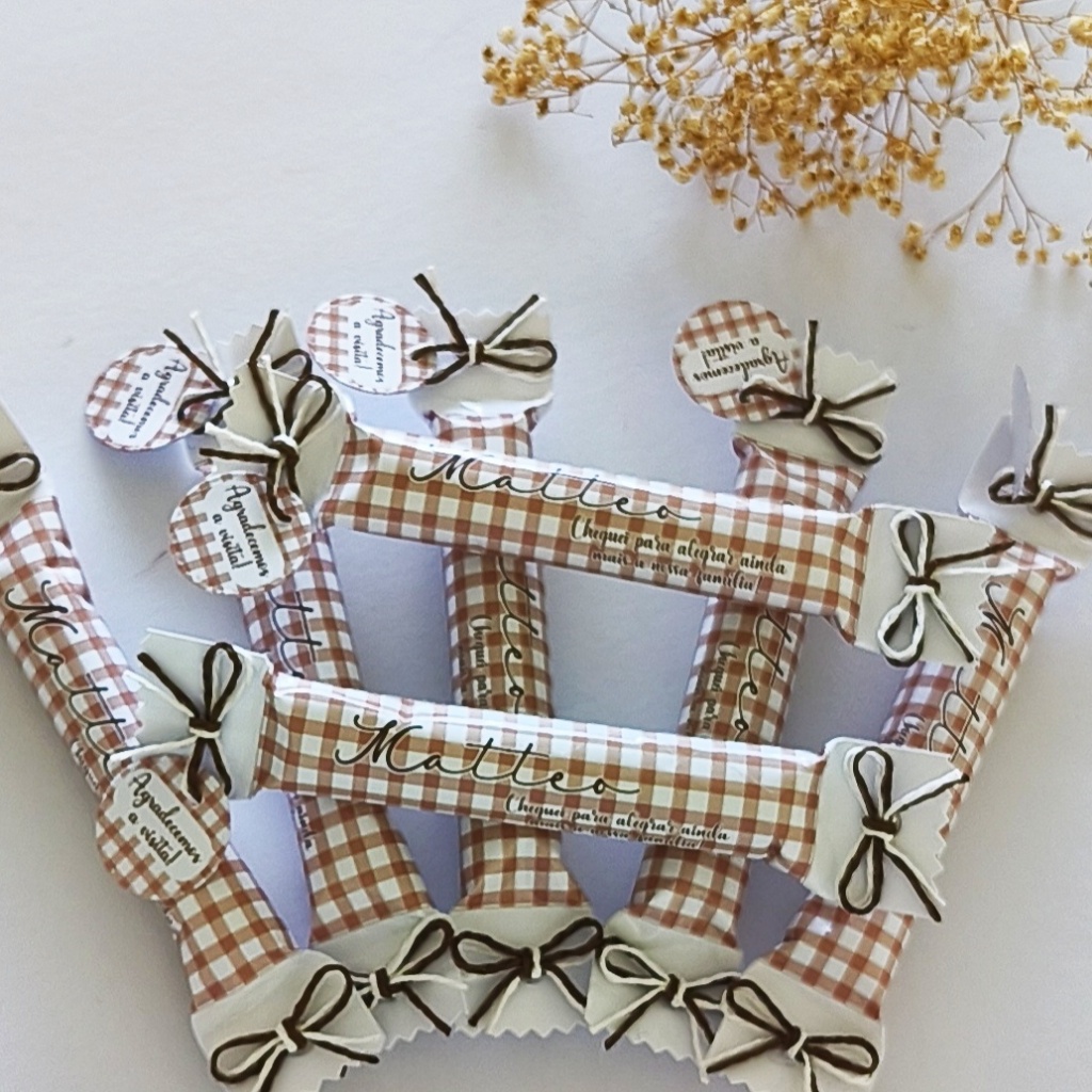 JUJUBA PERSONALIZADAS LEMBRANCINHA MATERNIDADE - CHA REVELAÇAO - CHA DE BEBE E ANIVERSARIO - COM TAG DE AGRADECIMENTO