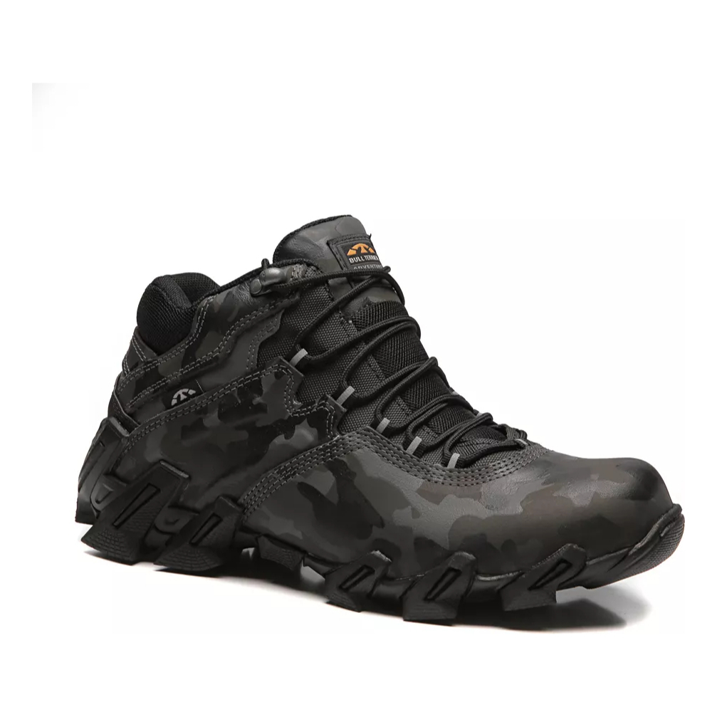 Bota de Couro Legítimo Axis Bull Terrier Camuflada Para Moto Trilha Camping Adventure