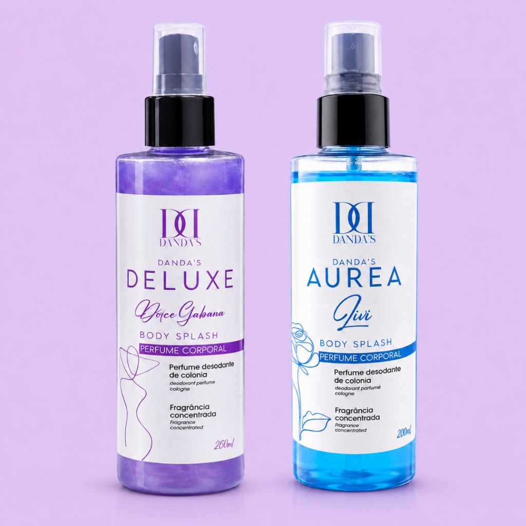 Kit 2 Desodorante Body Splash Corporal Perfume Colônia Fragrância Feminino Dolce Gabana e Livi