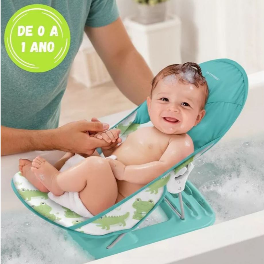 Cadeirinha Assento Suporte de Banho Infantil, banho para bebês, banheiras, banhos de chuveiro Verde