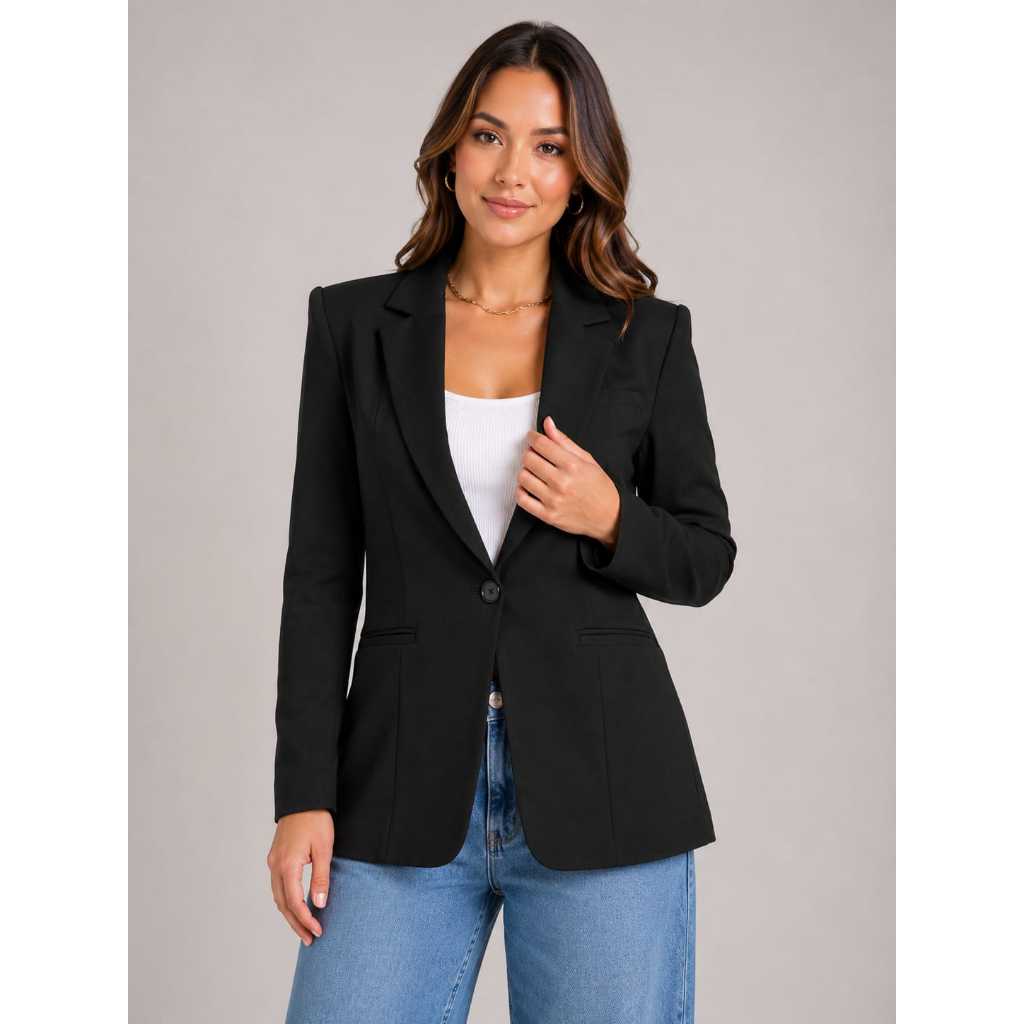 Blazer Social Feminino Preto