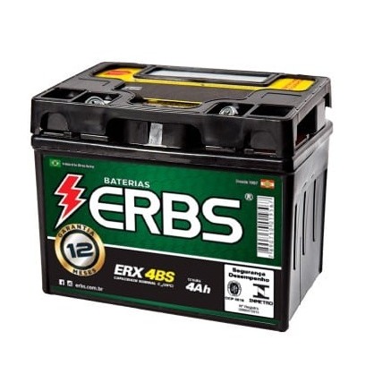 BATERIA - 4 AH - ERX 4BS - TITAN 125 00-04/FAN 125 05-08/BROS 125/BIZ 100