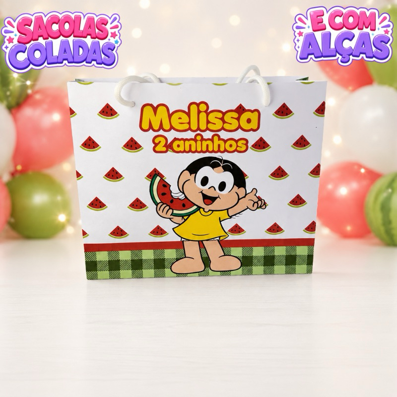 Sacola G Magali Personalizados/Lembrancinha de Festa/Aniversário/Lembrancinha Festa Infantil