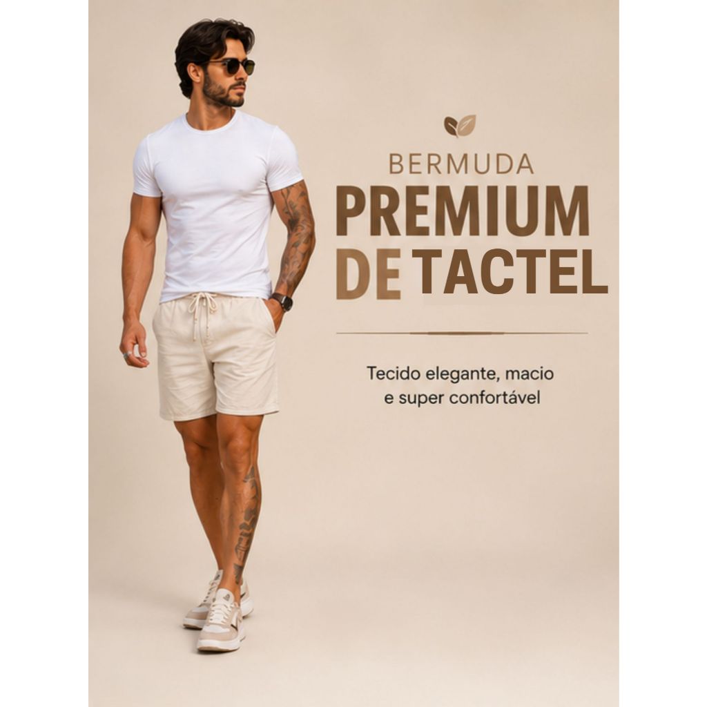 Short Masculino Bermuda Bolso Lateral Tactel Elastano Academia Treino Praia  Mauricinho Varias Cores