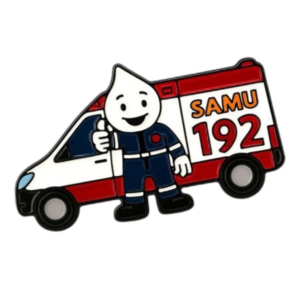 Pin Broche Zé Gotinha Samu Enfermagem Saúde - 20 Unidades