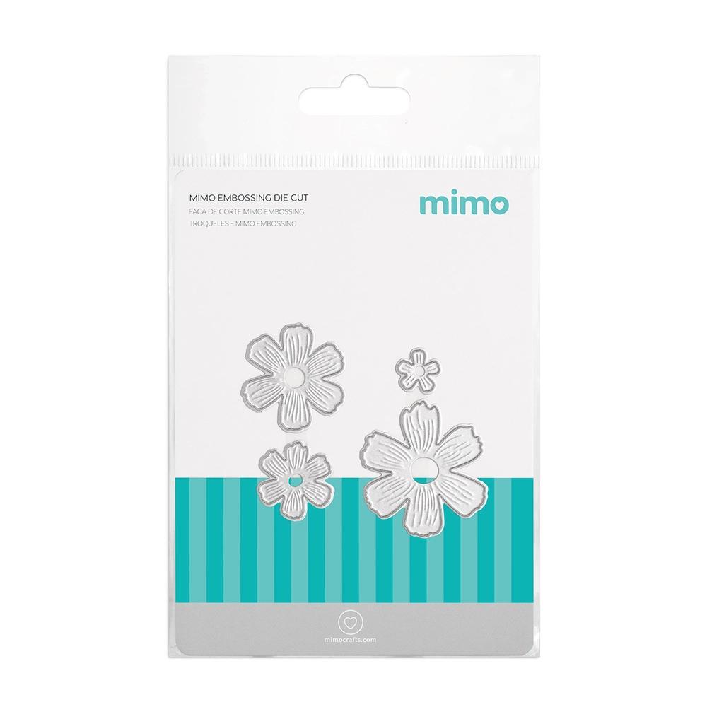 Faca de Corte Mimo Embossing - Flores de 4 Tamanhos - 4 Pç