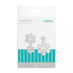 Faca de Corte Mimo Embossing - Flores de 4 Tamanhos - 4 Pç