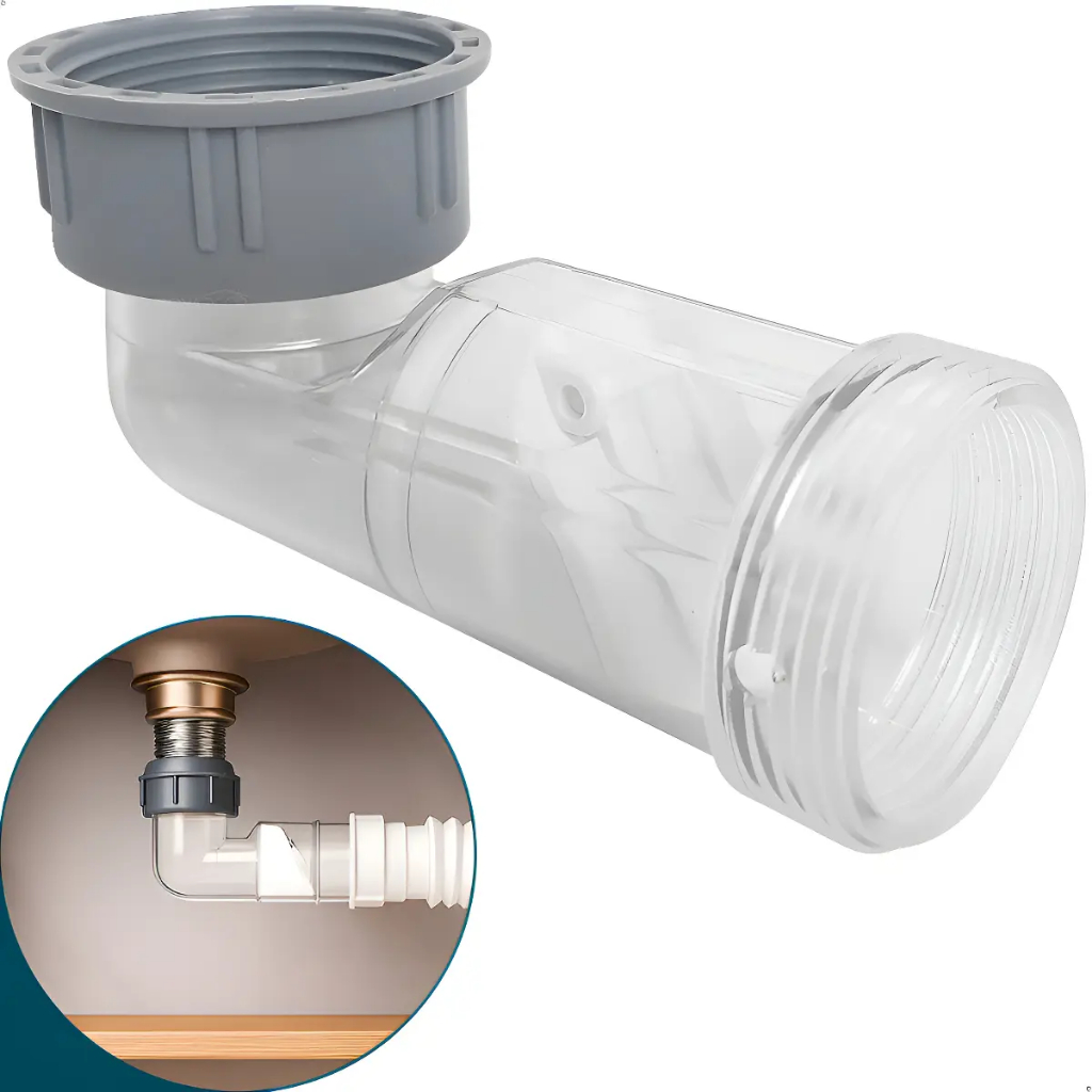 Sifão Automático Universal Flvx Branco Elimina Mau Cheiro Anti Insetos Instalação Fácil