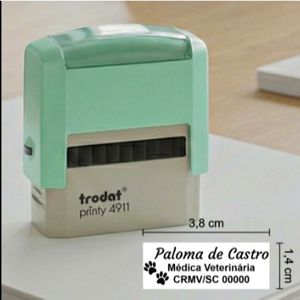 Carimbo Automático Com Personalização Para Diversas Profissões. -trodat 4911 P2 - LEIA DESCRIÇÃO — imagem 2 de 2