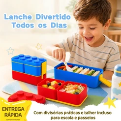 Marmita Lancheira Infantil - Divertida e Segura para Escola e Viagens