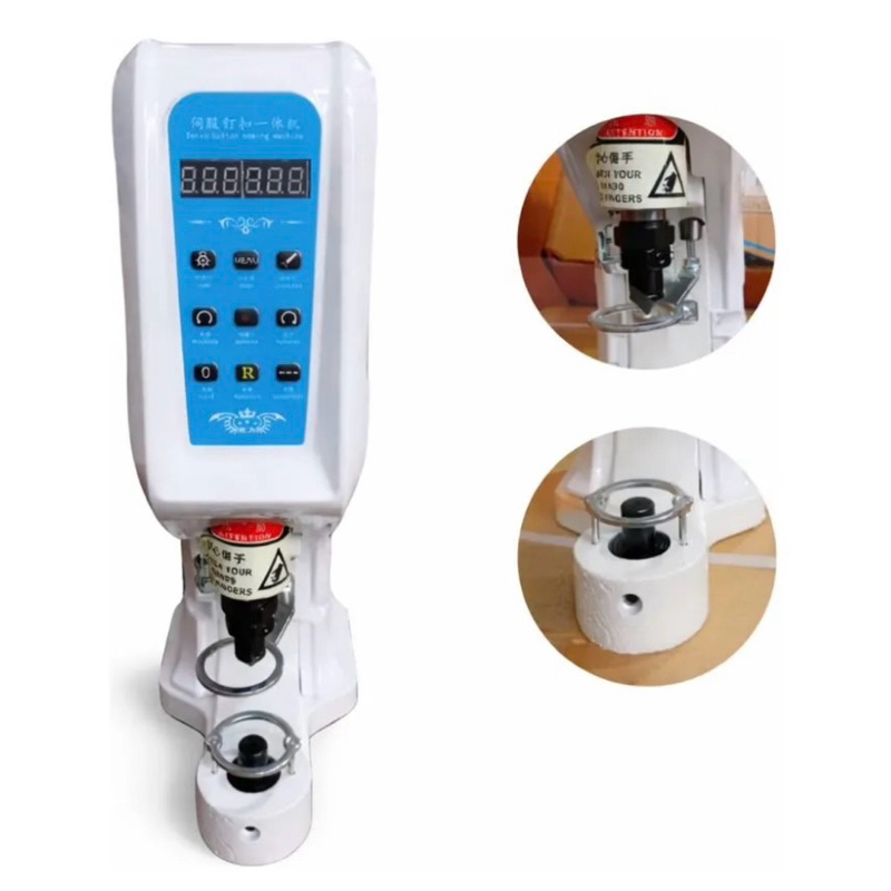 Máquina de Ilhós Pregar Botão e Rebite Eletrônica Direct Drive 220v TecNova