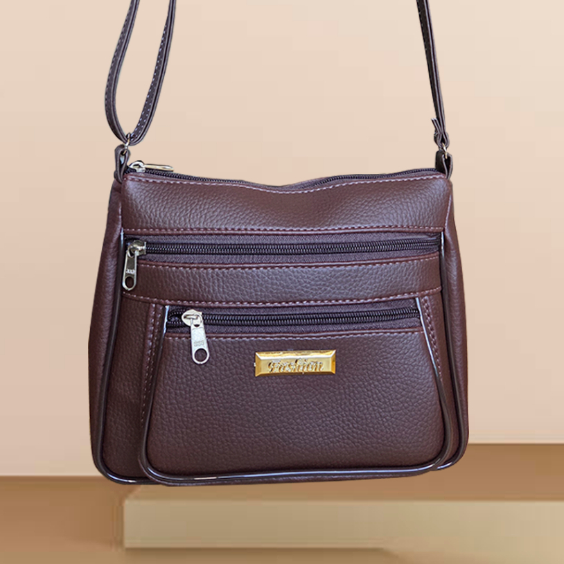 "Bolsa Feminina Transversal Pequena  y de Ombro , Prática com 3 Divisórias e Zíper"