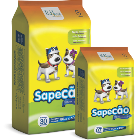 Tapete Higiênico Sapecão 30 Unidades 80x60cm Super Absorvente Com Gel Anti Odor Para Cães Filhotes Adultos e Idosos