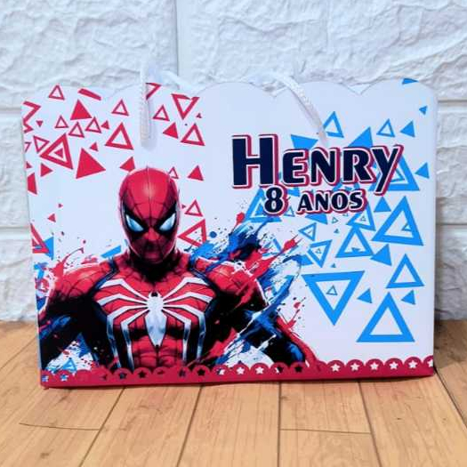 Sacolinha Personalizada M - HOMEM ARANHA - HEROIS  aniversário, Lembrancinha, Festa Infantil.