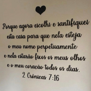 Versículo Bíblico Em Acrílico 2 Crônicas 7:16 Frase Decorativa Religiosa Para Parede