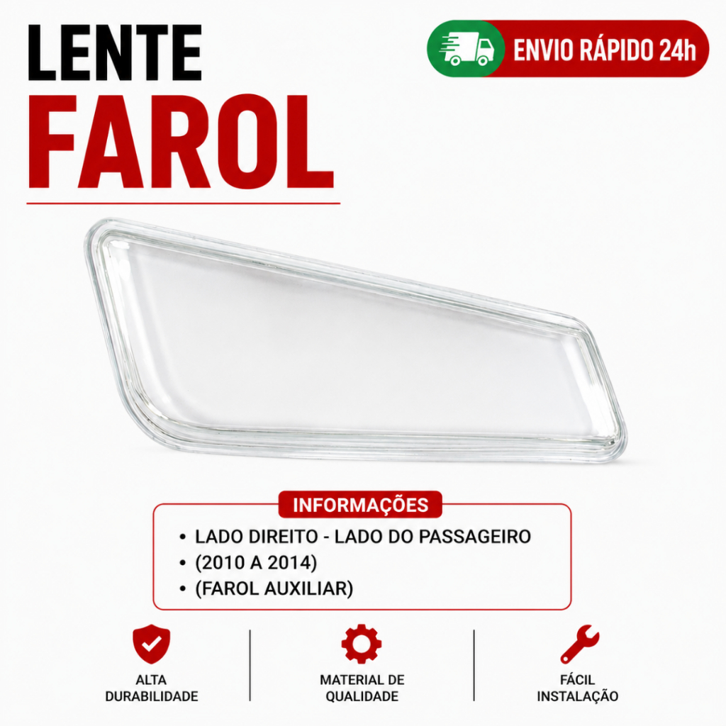 Lente Farol Milha Direito Volvo Fh13/ Fm13 (2010 A 2014)
