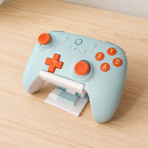 Suporte para controle 8bitdo Ultimate C/2C - expositor stand gamer setup - Com slot para dongle USB - Impressão 3D