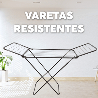 Varal Dobrável de Chão com Abas Extra Leve, Reforçado e Não Enferruja Pintura Eletrostática Ideal para Apartamento