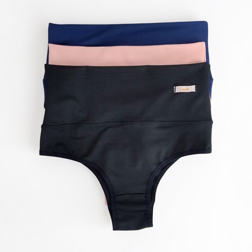 Kit Calcinha Feminina Suplex Pala Alta Dupla Cinta De Compressão Sustentação Modeladora