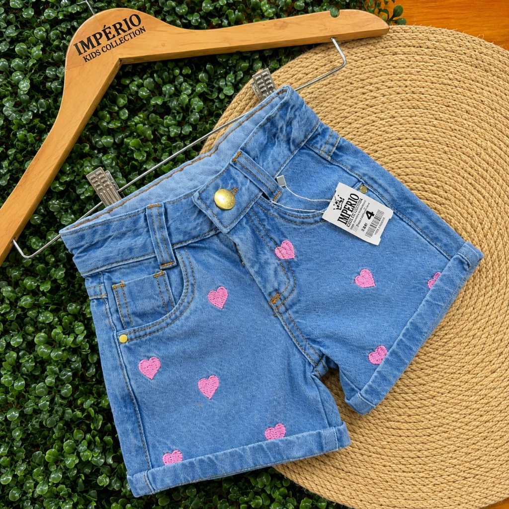 SHORT JEANS INFANTIL JUVENIL FEMININO MENINA BERMUDA QUALIDADE PREMIUM 4 AO 16 ANOS