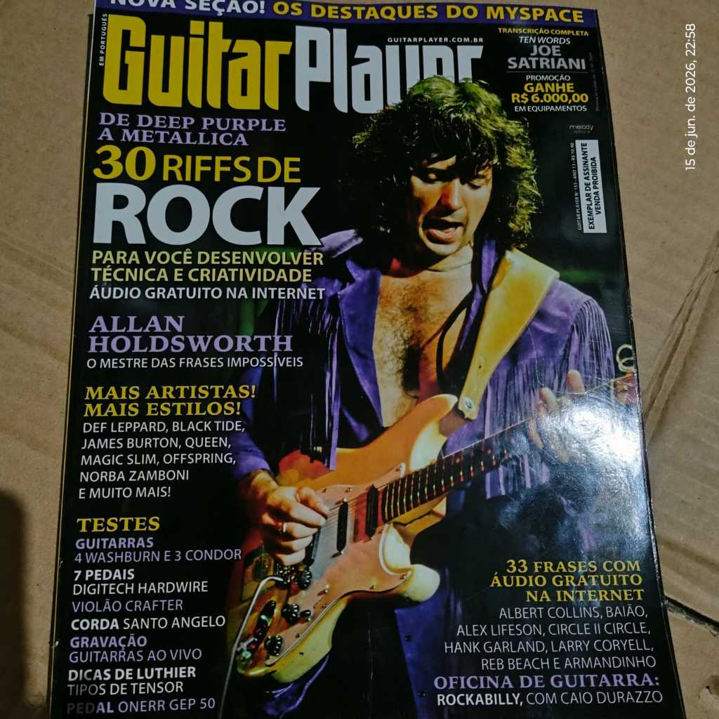 Revista Guitar Player nr 152. Especial: 30 Riffs de Rock. 01/2009