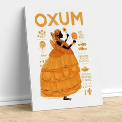 Placa Decorativa Oxum MDF Quadro Umbanda Religioso Candomblé