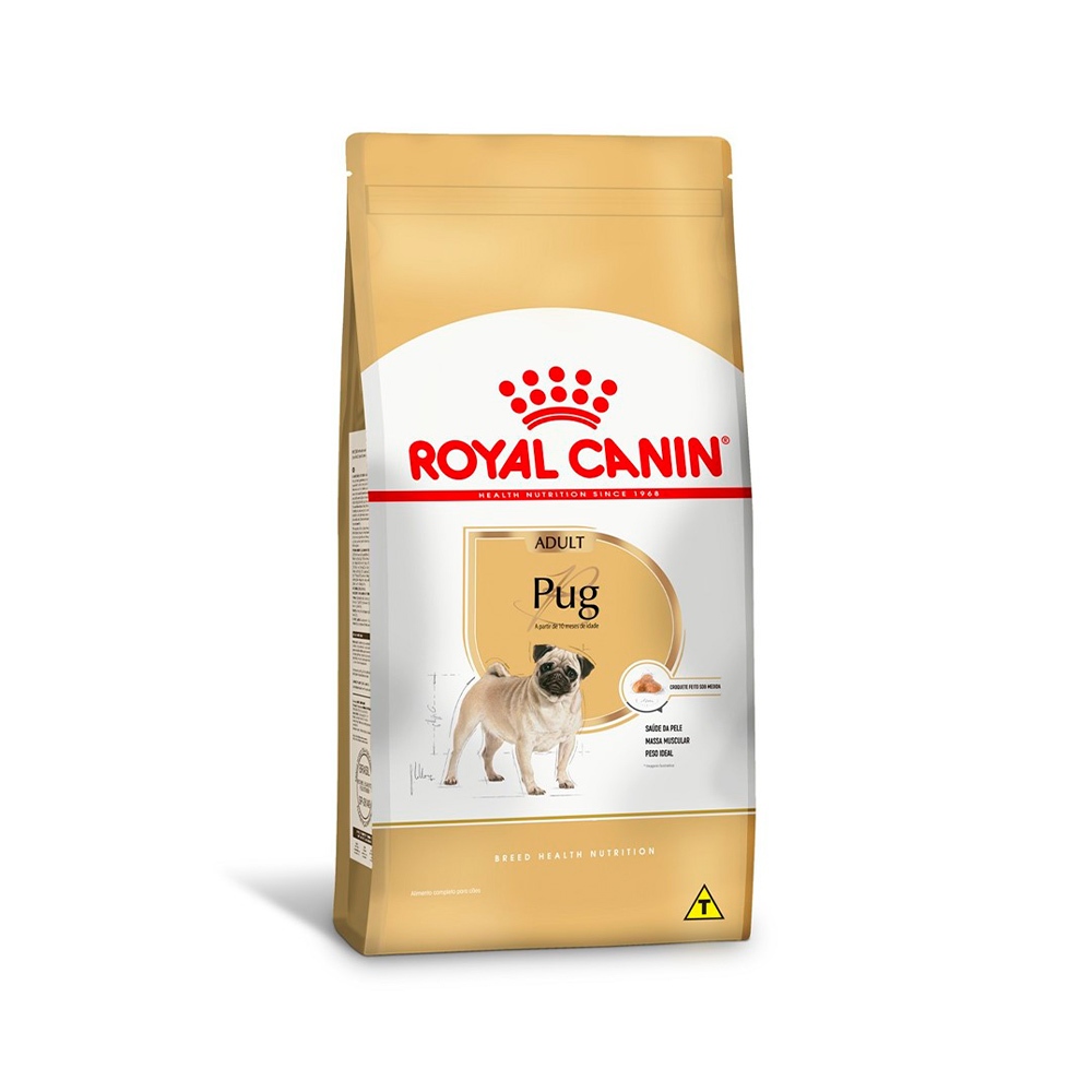 Ração Seca para Cães Adultos da Raça Pug 7,5kg Royal Canin
