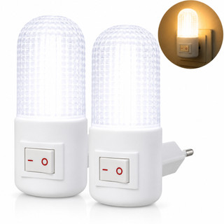 Kit 2 Abajur de Parede Luminária de Tomada Sem Fio Quarto Escritório Luz Suave LED Lâmpad…