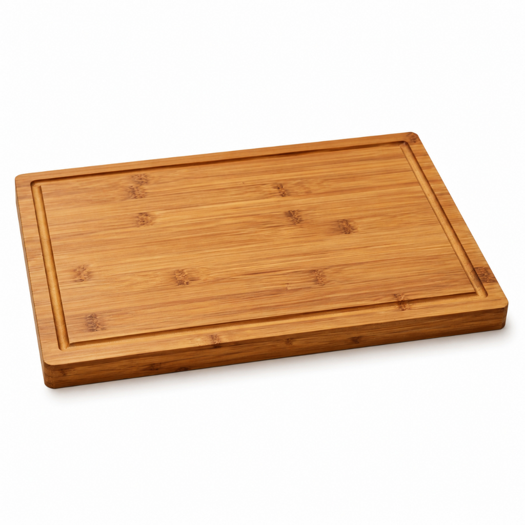 🛍️ Lumai Tábua Bambu Hanói Dupla Face Impermeável Cortar Servir Churrasco Cozinha Premium 40cm