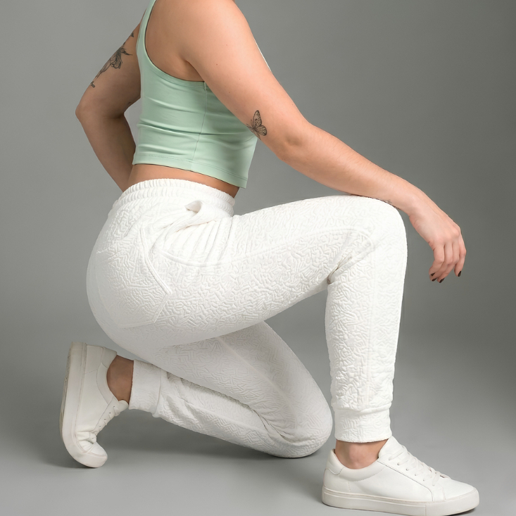 Calça Jogger Cós Alto Com Bolsos Feminina Modeladora Casual Premium Fitness Não Marca