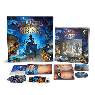 Jogo de Tabuleiro Atlantis Rising: Monstrosities Expansão Especial Kickstarter Lacrado