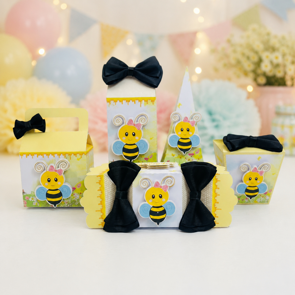 Kit Festa Abelhinha Lembrancinhas Personalizadas Caixinhas Para Doces Aniversário Infantil Jardim Colmeia