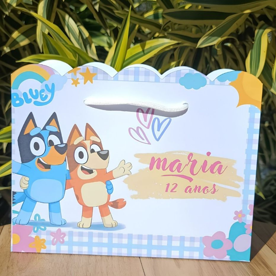 sacolinha bluey menina sacolinha personalizada bluey aniversario,sacolinha bluey lembrancinha