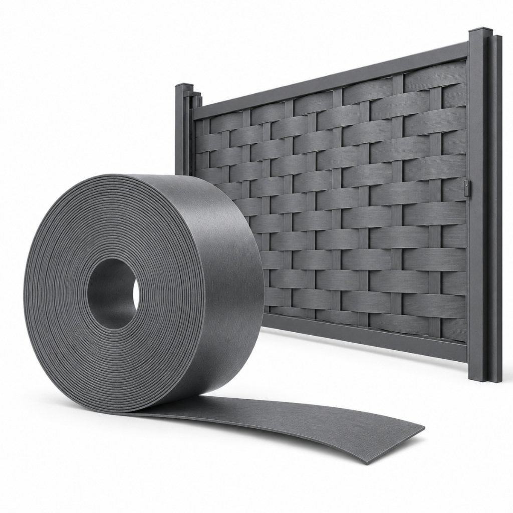 Protetor portão fechamento premium Cinza 50m 25m 10m 5m x 7cm
