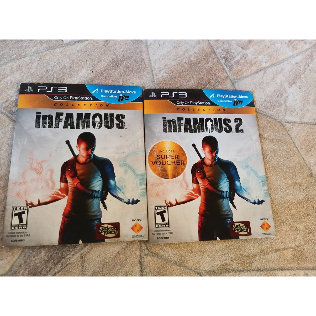 Infamous 1 e 2 originais PS3 ( caixinha de papelão )