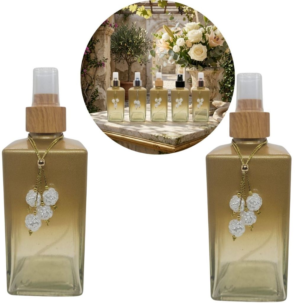 Kit 02 Frascos Square de Vidro 250ml para Home Spray e Aromatizador – 05 Opções de Cores Valvulas Spray