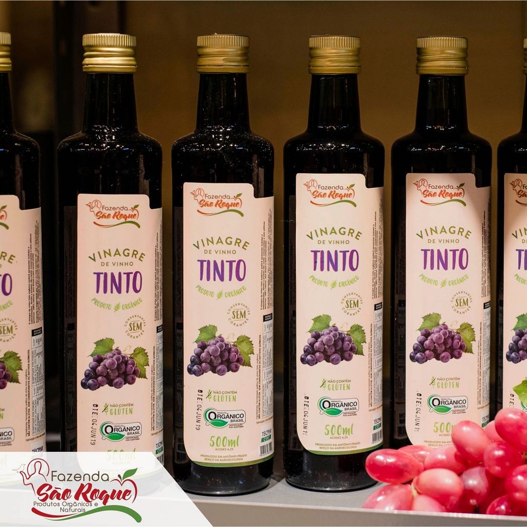 Vinagre de Uva Orgânico (Vinho Tinto) São roque 500ml